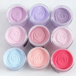 Liquids 9Box/Set Acrylic Powder Light Color Carving Nail Polymer Tip Extension Crystal Powders Manicure Professional Nails Accessories