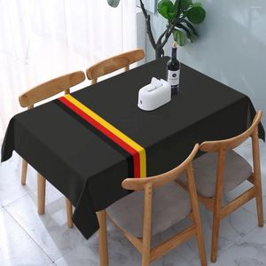 Table Cloth Rectangular Waterproof Oil-Proof Awesome German Flag Stripe Tablecloth Backed Edge Covers Germany Pride