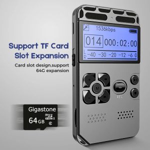 Players Digital Voice Recorder Audio Recording Dictaphone MP3 LED Display Voice Activated Support 64G Expansion Noise Reduction V35