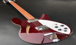 RIC 330 12 Strings Wine Red Semi Hollow Body Body Guitar Gloss Varnico Fingerboard DOT INLAY 2 CAPETAS TORRA