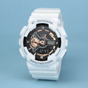 Gumowa ochrona zegarków LED mężczyźni kobiety zegarek designerski zegarek dla kobiet cyfrowe autolight wodoodporne zegarki sportowe plastikowe strefy czasowe wielofunkcyjne Watch Shock Watch