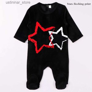 Rompers Baby Romper Pikamas Ubrania dla dzieci długie rękawy Ubranie Dzieci Gwiazdy Baby Bojowal Velor Boy and Girl Ubrania Footies Romper L47