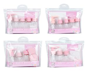 Compactos recarregáveis 8pcset Travel Mini Maquiagem Cosmética Creme Pot de Potos de Creme Plástico Transparente Vazio Vazê