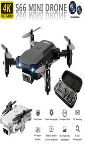 S66 MINI RC الطائرات بدون طيار 4K HD كاميرا Professional Aerial Pography Helicopter WiFi FPV الجاذبية التعريفي القابل للطي Quadcopter U3040522