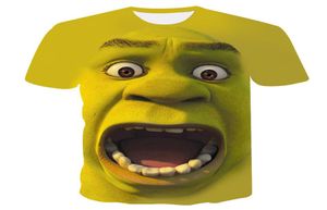 Komik Shrek Lovers Fashion Tshirt Yaz 3d Baskı Karikatür Mürettebat Boyun Kısa Sleve1058364