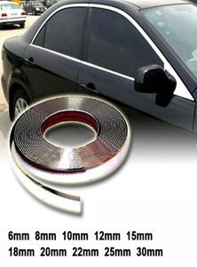 13meter Silber Car Chrom Styling Dekoration Formstück Trim Streifenband Auto DIY Protective Anticollision Aufkleber 6mm 8mm 15 mm 20m62770582