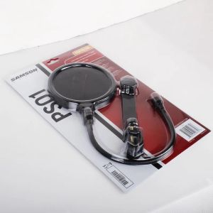 Microfones Samson PS01 Pop Filter Microphone Blowout Preventer Skärm Mikrofon vindrutan för C01 C01U PRO Q2U C02 C03 MIC