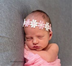 Yeni doğan bebek kafa bantları papatya çiçekleri çocuklar elastik kafa bantları kız saç bantları çelenkler çocuk saç aksesuarları prenses headdress9439739
