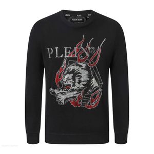 Philipe Plein Erkek Kapüşonlu Sweatshirt Sıcak Kalın Sweatshirt Moda Hip Hop Kişilik Kafatası Külkü Rhinestone Lüks Hoodie Plein Hoodie 64