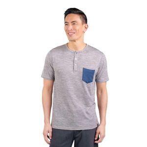 Yünlü Giyim Erkek Merino Yün Henley T-Shirt Günlük Ağırlık-Ter emici, nefes alabilen ve kokuya dayanıklı