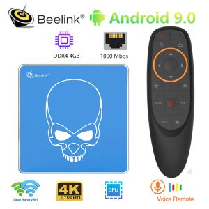 Box Beelink GT King Pro S922XH 4G RAM 64G ROM Google証明書テレビボックスHifi Music Android 9.0 Voice Remote Smart Set Top Box