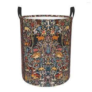 Laundry Bags Vintage Antique Persian Carpet Boho Basket Foldable Large Clothes Storage Bin Ethnic Bohemian Rug Baby Hamper