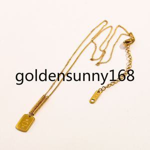 Vogue Charm Women Designer Letter Naszyjnik Diamond Wiselant Choker 18K Gold Stael Stal Seconalces Saik Modna biżuteria