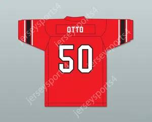 Custom Nome Nome Numer Youth/Kids Jim Otto 50 Wausau East High School Lumberjacks Red Football Jersey 1 top cucitura S-6xl