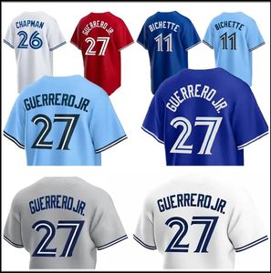 Vladimir Guerrero Jr. Bo Bichette Custom 4XL Baseball Jersey George Springer Alejandro Kirk Torontos Justin Turner Kevin Gausman Blue Jays Mens Womens Youth KIDS