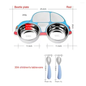 Aufbewahrung Flaschen Kinder Geschirr leicht zu reinigen, sicheren Großhandel Autos Tellern Tellenteller Kinder Fütterungsschalen Anti-Skid-Design