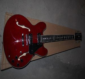 Hohlkörper Red Jazz E -Gitarre Neugitarren Fhole Blumenpunkt Gitarre5523724