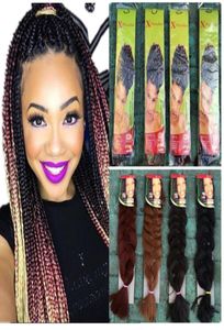 Cabelo sintético para Ultra Braid 24 polegadas Comprimento de dobra Fibra de alta temperatura x Presession Jumbo Braiding Ombre Acreção Cabelo 100gram9888631