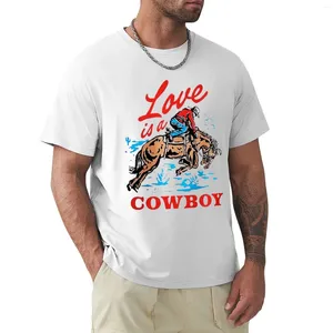Männer Polos Liebe ist ein Cowboy Kelsea Ballerini T-Shirt für Boy-Shirts Grafik Tees Zoll Sommertimen Baumwolle