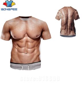 Аниме 3D -печатная футболка Women039S Tshirts Animal Hare Hairy Man обнаженная кожа грудь мускул Man039S футболка Harajuku Fake Muscle3168814