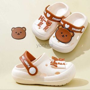 Slipper Childrens Slippers Summer Kids Shoes Girls Sandals Toddler Boys Girl Shoes Bear Non Slip Cute Baby Animal Cartoon Home Slippers 240408