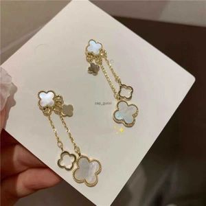 Women Fashion Designer Senior for Elegant 4/four Leaf Clover Earring Jewelry Plated Gold Girls Gift