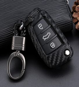 Car Keyfob Key Case Cover Holder Bag Holder Fit For Audi A1 A3 S3 A6 S3 Q3 Q7 3 Button Fold Key Case keyshell5427840