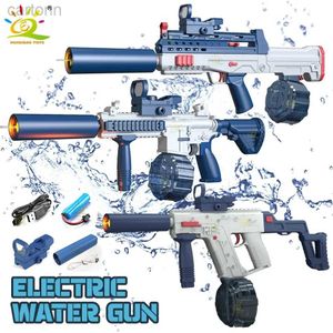 Gun Toys Huiqibao M416 Vector QBZ95 Electric Water Gun Firing Light Summer Outdoor Beach Shooting Game Toys for Children Adults Boys Gift 240408