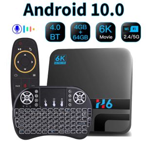 Caixa de TV Smart Box Android 10 H616 4GB 32GB 64GB Google Voice Assitant 2.4g 5GHz WiFi Bluetooth 6K 3D Media Player Set Top Box Caixa Top Box Caixa