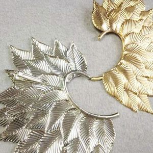 Backs Earrings Big Leaf Cuff Non Piercing Ear Clip For Creative One Side Bib Jewelry D