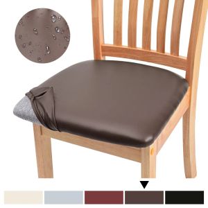 Leathercraft 1/2/4/6pcs Waterproof Dining Chair Cover Pu Leather Seat Case Chair Cover for Hotel Banquet Wedding Home Funda Silla Escritorio