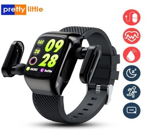 S300 Smart Watch Men Earskydd med Bluetooth -hörlurar Smartwatch Music Sports för träning Kör två i en för Android iOS5546515