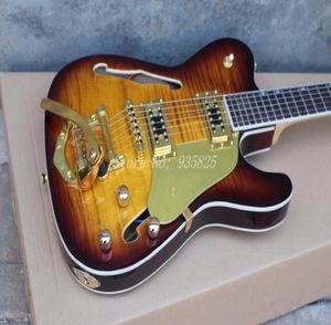 Promocja Hybird Jazz Paul Waller Flame Maple Brown Tl Electric Gitar