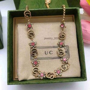 Designer Necklaces Luxury designers Necklace classic Pink flowers Necklaces Pendant Jewelry bracelact Couples Party Holiday Gift