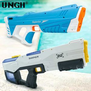 Gun Toys UNGH 680ml Automatic Water Gun Summer Electric Beach Outdoor Toys Water Absorbing Induction with 7.4V Battery Gift for Children 240408