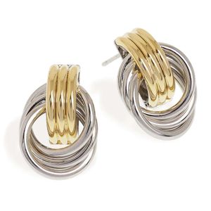 Jeanbeau Gold Statement Geometrische Anhängerohrringe für Frauen und Mädchen Dicke Modeknoten Ohrringe lange verdrehte Ohrringe Dupes Mode Schmuck Geschenke