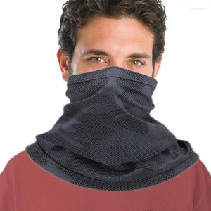Motorcykelhjälmar kylande ansikte halsduk Bandana Gaiter för män Kvinnor Nackskydd Ridande värmeisolering Ice Silk