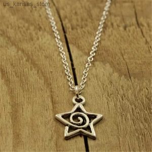 Pendant Necklaces New Silver Star Necklace Chain - A Pair of Best Friends - Paradise Gift for Friends - Long Necklace Pendant for Men and Women240408AGUR