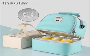 The New Multifunctional Diaper Bag Backpack Double Breast Milk Cooler Bag Mommy Travel Carrying Bag Milk Bottle Baby Care262F272p4454819