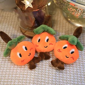 Cute persimmon, orange expression, vegetable, fruit, plush toy keychain, grabbing doll, hine hanging