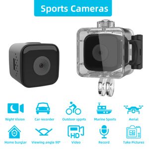 Cameras SQ28 Mini Action Camera Ultra HD 1080P Sports Camera Outdoor Mini Camcorders Video Recording Diving Cam 30M Waterproof