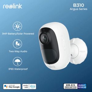 Kameror Reolink Argus Series B310 Batteri WIFI IP -kamera B320 CAM AI Human/fordonsdetektering 2way Audio Solar Powered Security Cameras