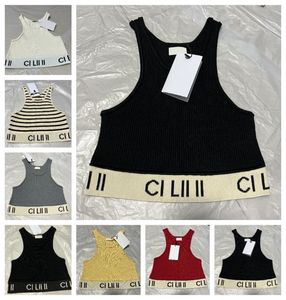 Sticked Tank Top Designer Women Crop Tops Textil Loogo Logo Womens Casual Vests Ladies T Shirt Multi Color5349238