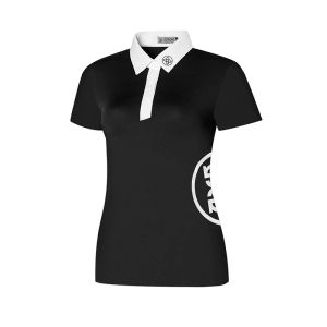 Boormachine Summer Novo em roupas de golfe de roupas femininas Tshirt Slim Fit Fit Rick Dry Branco Branco ou Black Ladies Camisa Polo de Manga Curta