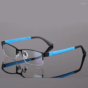 Solglasögon ramar Spectacle Frame Men Eyeglasses Nerd Computer Recept Optical for Mane Eyewear Clear Lens Glasses 8053