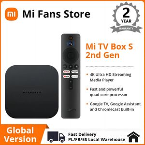 グローバルバージョンXiaomi Mi TV Box S 2nd Gen Quad-CoreプロセッサドルビービジョンHDR10+メディアプレーヤーGoogle TV Smart TV Box