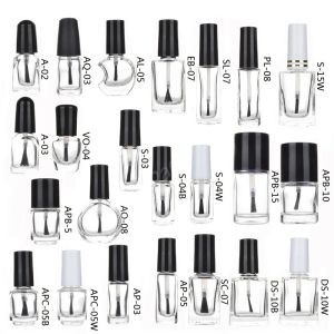 Bottiglie 12pcs 3ml15 ml Polpone per chiodo vuoto Bottiglia portatile Gel portatili portatile Ripassata Ripassata Spazzo del tubo per trucco rotondo quadrato