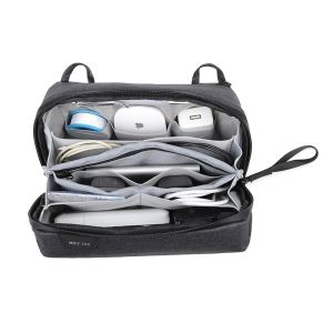 Аксессуар организатор мешок для камеры вставьте портативную сумку для хранения камеры батарея кабель память фильтр SD -карта цифровые аксессуары мешочек на молнии