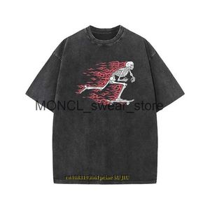 T-shirt maschile Cotton di alta qualità XAXP Serie Summer Spirit Spirit Fun T-shirt a maniche corte stampata vecchi uomini in lavagna H240408