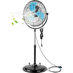 Stay cool and comfortable outdoors with the Pasapair 20 inch Heavy Duty High Velocity Pedestal Fan. Waterproof misting fan perfect for patios, workshops, and garages